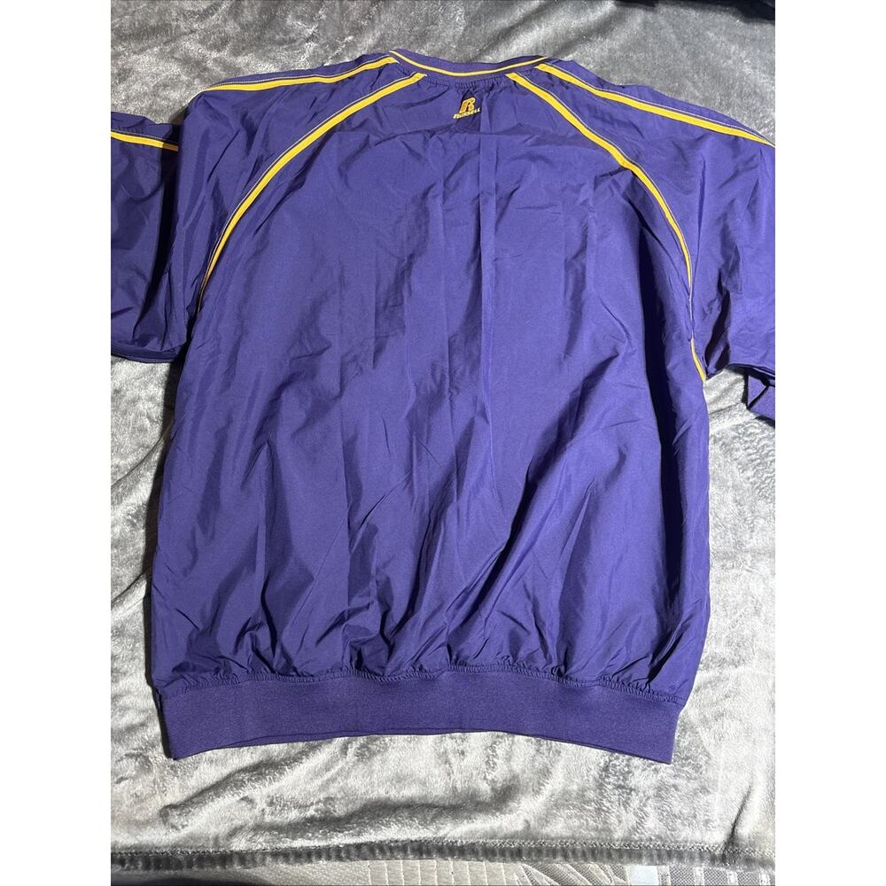 ECU East Carolina Pirates Russell Men M Team Issue Purple Windbreaker Pullover - Picture 7 of 7